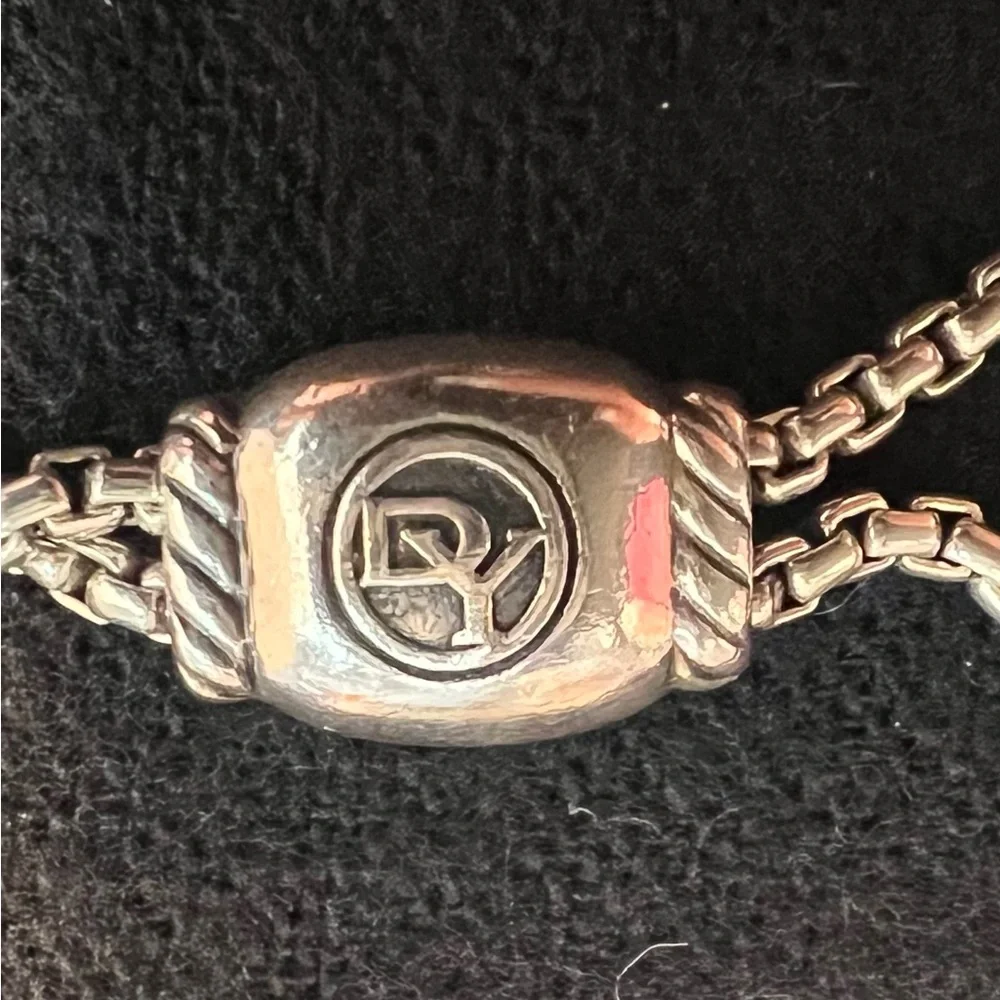 David Yurman Châtelaine Pave Black Diamond & Silver Bracelet. Very hard to find! - Picture 5 of 13